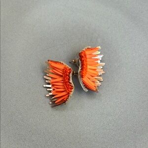 Mignon Gavigan Orange Winged Earrings